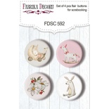 Набір скрап-фішок 4шт. Boho Baby Girl #592, ТМ Фабрика Декору