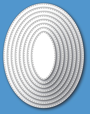 Ножі від Memory Box - Stitched Oval Layers craft die