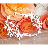 Чипборд ScrapBox - куточки з квітами Hw-041