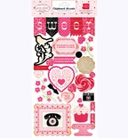 Висічки з чіпборду від Echo Park - Love Story 6x13 Chipboard, 15x30 см