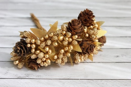 Букетик золотой от Scrapberry's, 1 шт.