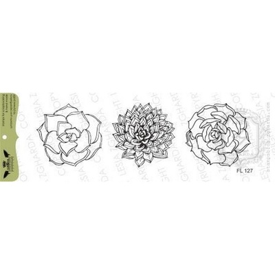 Набір акрилових штампів Lesia Zgharda FL127 Сукуленти, 3 шт