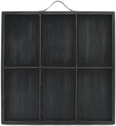 Заготовка для декорування 7 Gypsies - Photo Tray, 30x30 см, 6 секцій, колір чорний