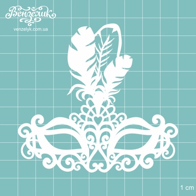 Чипборд від Вензелик - Маска 02, розмір: 90x83 мм