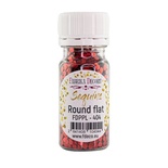 Паєтки круглі пласкі, червоні металік 404, ТМ Фабрика Декору