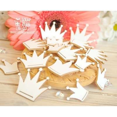 Чипборд ScrapBox - Набір корони 15шт. Hc-071