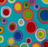 Бавовна Абстрактні кола, щільний (Корея) - бірюза 45x55см