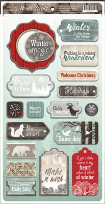 Чипборд для скрапбукінгу від Scrapmir - Nordic Spirits (англ.), 18 шт. SM3800019ENG