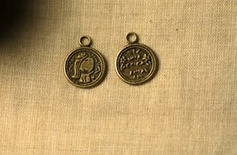 Металева прикраса "Медальйон - маленька принцеса", 15 мм, 1 шт.