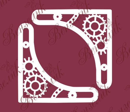 Чипборд від Вензелик - куточки стімпанк, розмір: 61x61 мм