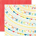 Аркуш двостороннього паперу для скрапбукінгу від Echo Park - Clothes Line Paper, 30x30см
