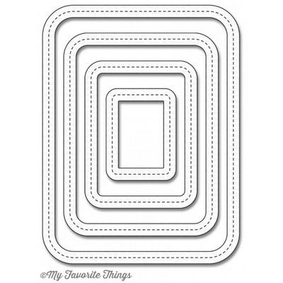 Ніж для вирубки My Favorite Things - Die-namics Single Stitch Line Rounded Rectangle Frames, Favorite0 шт.
