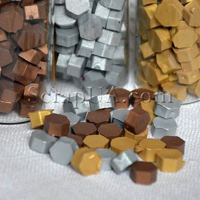 Воск для сургучной печати, цвет бронза коричневая, 8х8х4 мм, 1 штука