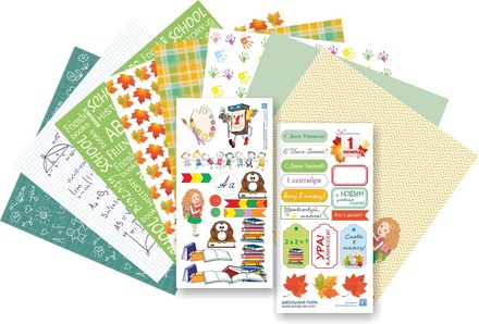 Набір паперу від Євгенія Курдібановська ТМ - шкільна пора, російська мова, 30x30 см, 8 шт.