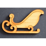 Деревянная фигурка WOOD-103 - Сани, 1 штука