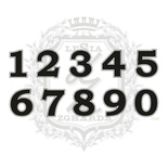 Акриловый штамп Lesia Zgharda N045 Цифры, набор из 10 штампов, высота цифр 2 см