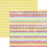 Аркуш скрап-паперу My Mind's Eye Rainbow Harlequin, 30x30 см, двосторонній