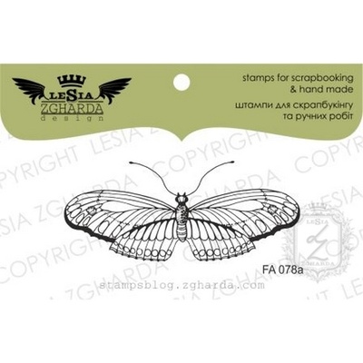 Акриловый штамп Lesia Zgharda FA078a Бабочка меньшая