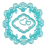 Ніж для вирубки Nellie Snellen - Vintasia Dies- round frame with hearts