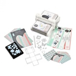 Машинка для вырубки и тиснения Sizzix Big Shot PLUS Machine White & Gray, бело-серая (с платформой и пластинами), стартовый набор