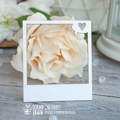 Чипборд ScrapBox - слайд з сердечком Ht-009