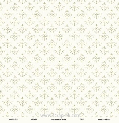 Аркуш паперу з глітером від Євгенія Курдібановська TM - "Айворі", 30x30 см