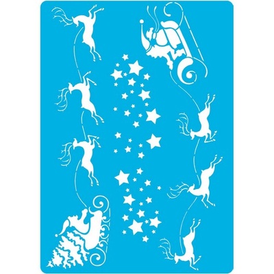 Трафарет - Фабрика Декору - Санта Клаус з подарунками 20см Х15см