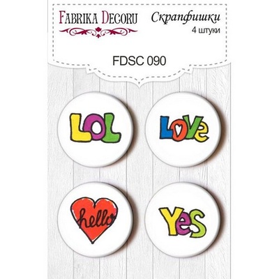 Набір скрап-фішок від ТМ Фабрика Декору з 4 шт. FDSC 090