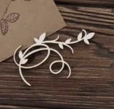 Чипборд Завиток з листочками, малий