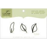 Набор акриловых штампов Lesia Zgharda FL044b Листочки контур, 3 шт