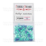 Набір паєток - 106, розмір 7 мм, великі зірки, колір блакитний TM Фабрика Декору