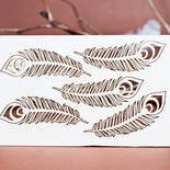 Чипборд від Вензелик - Пірʼїна павича, 60*130 мм,