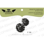 Акриловый штамп Lesia Zgharda F156 Клякса двойная, размер 2,7х3,2 см