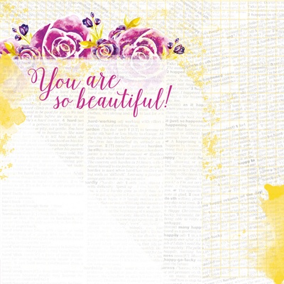 Аркуш паперу для скрапбукінгу від Lemon Owl - Plans for Today, Be You, 30x30