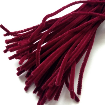 Синільний дріт, колір бордовий, 30 см, 1 штука