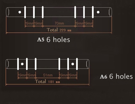 Кільцевий механізм на 6 кільцець диіаметром 20 мм, довжина механізму - 220мм, колір срібло, кріплення в Набірі