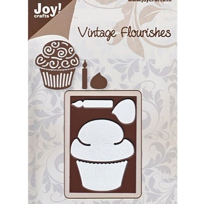 Ніж для вирубки Joy! Craft Dies- Vintage - Cupcake & Candle MD - Тістечко зі свічкою