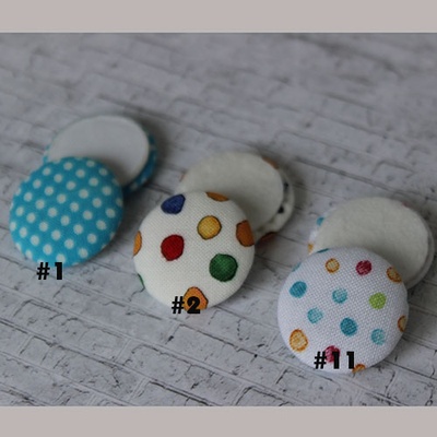 Тканинні топси від Allmacraft - серія Горохів, діаметр 2,5см, 2