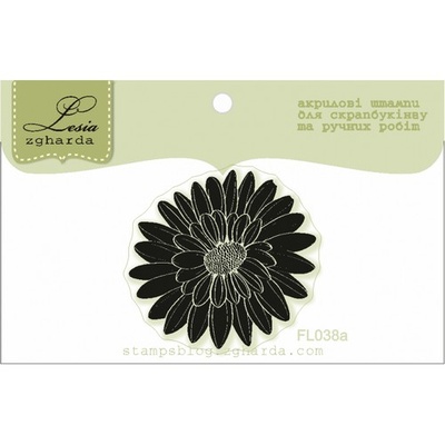 Акриловий штамп Lesia Zgharda FL038a Квітка маленька, розмір 3,5x3,8 см