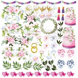 Аркуш з карточками для вирізання Wedding of our dream 30x30 см, ТМ Фабрика Декору (01029F)