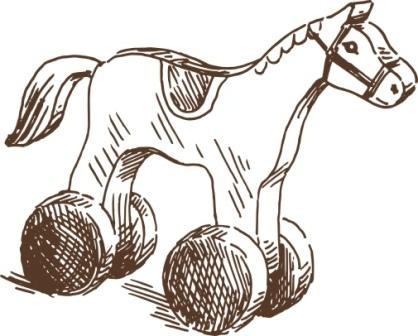 Акриловый штамп Stamp Rocking Horse, размер 3,5 * 4,4  см