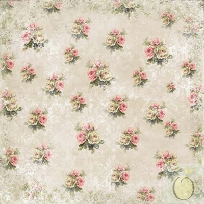 Лист скрапбумаги LemonCraft - House of Roses - Double-sided scrapbooking paper, Houses Of Roses - Old-fashioned dress, двусторонний, 30х30 см