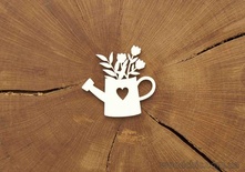 Чипборд від WOODchic - "Лійка з квітами 1", 6x6.2см