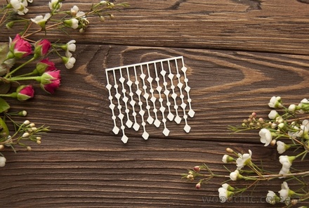 Чипборд від WOODchic - Підвіска "Кристалики", 7.5x7 см