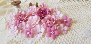 Набір квітів з тканини (18 шт.)