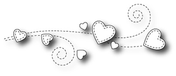 Ніж для вирубки від Poppystamps - Heart Breeze