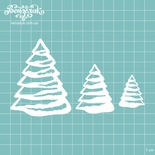 Чипборд від Вензелик - Набір ялинок, розмір: 32,48 і 75 мм