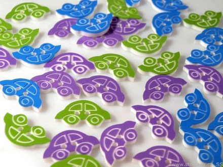 Ґудзик Автомобільчик, розмір 20 мм, 3 шт.