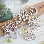 Чипборд ScrapBox - Набір лотосів (5шт.) Hf-241