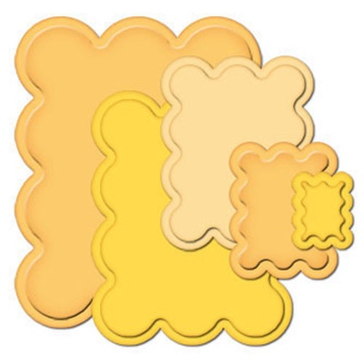 Ніж для вирубки від Spellbinders - Big Scalloped Rectangels SM, 5шт.